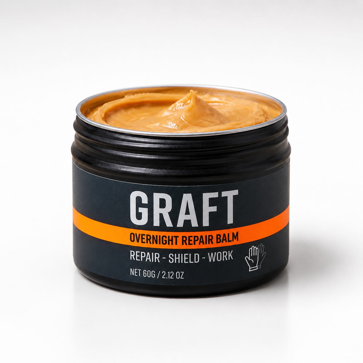 GRAFT Overnight Repair Balm 60g tin, open