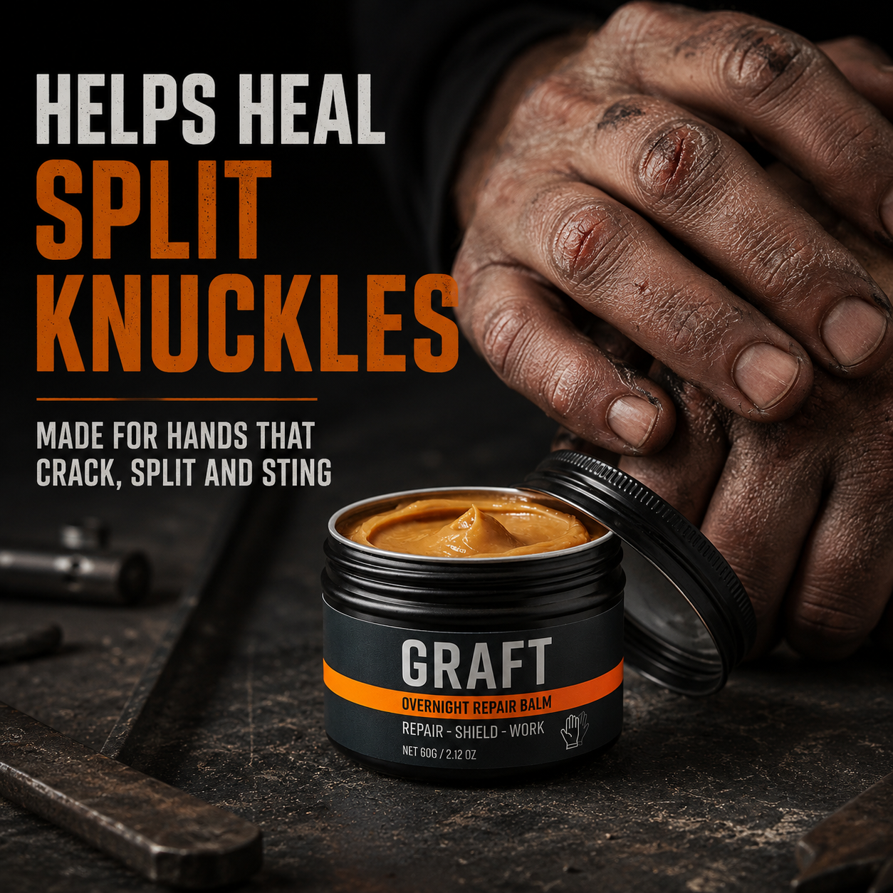 Helps heal split knuckles